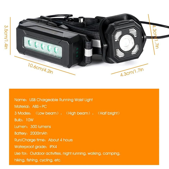 USB Rechargeable Night Running Lights: Ultra Bright Safety Lamp