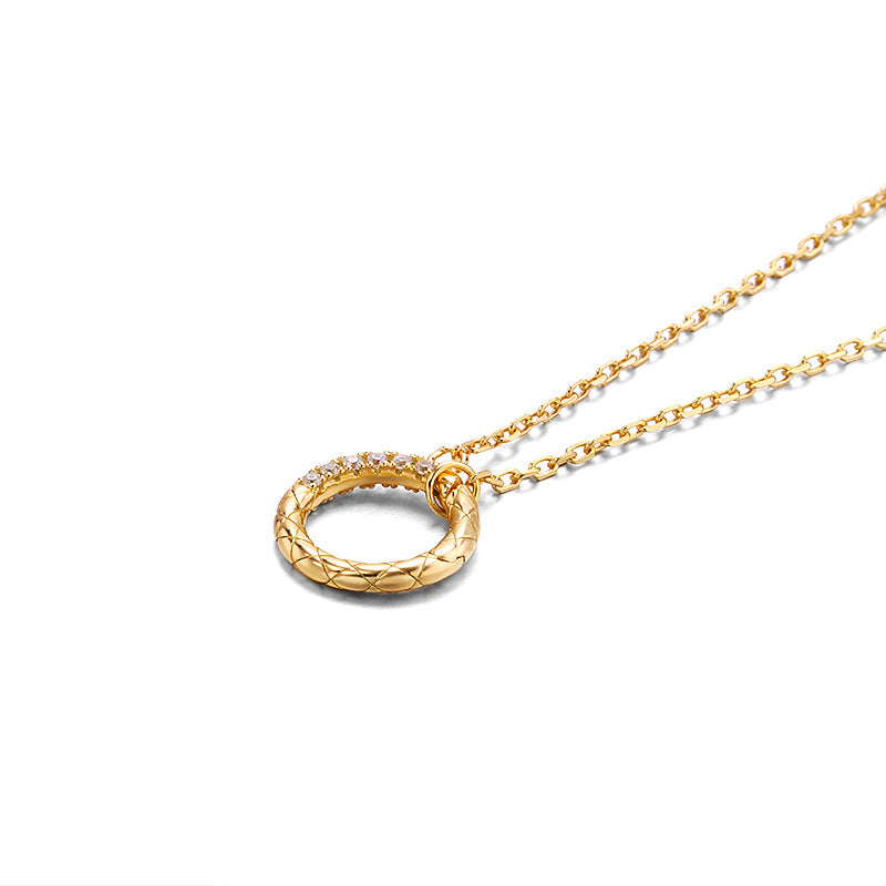 Simple And Versatile Double-sided Rhombic Ring Necklace