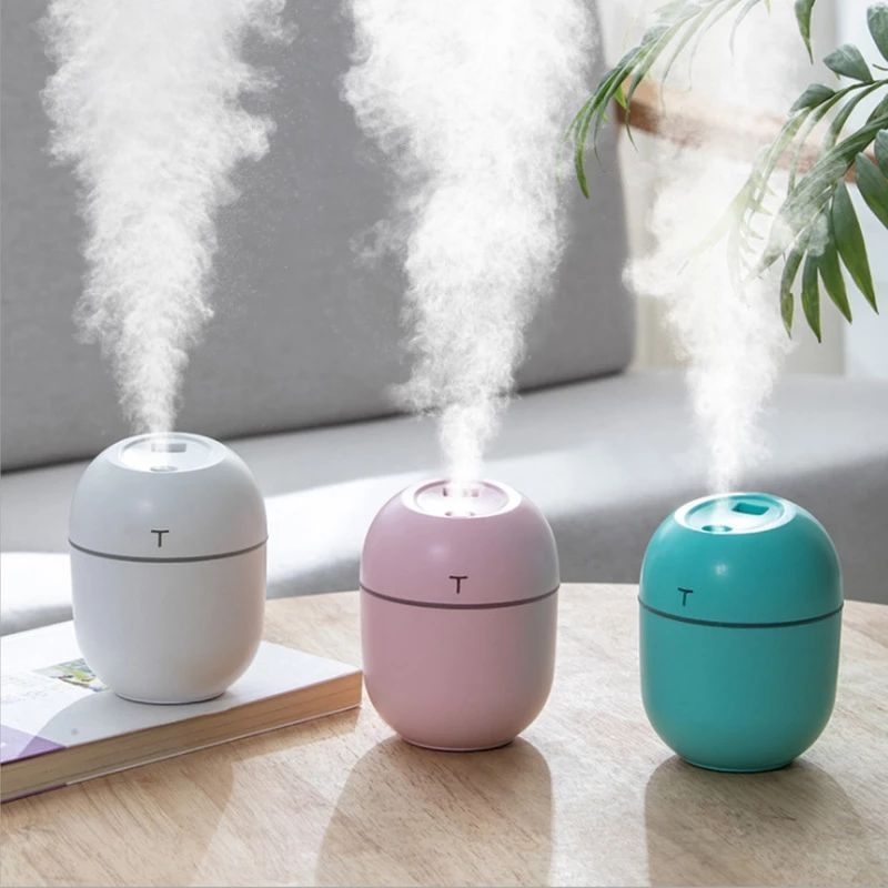 Compact Ultrasonic Humidifier & Aroma Diffuser with LED Night Lamp - 220ML USB Powered