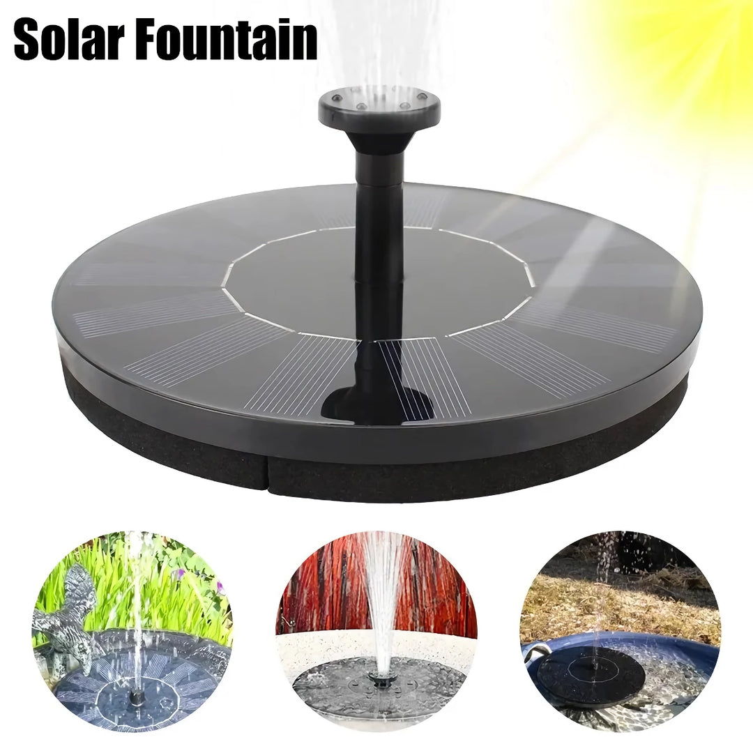 3W Solar Fountain with LED Lights & Multiple Nozzles