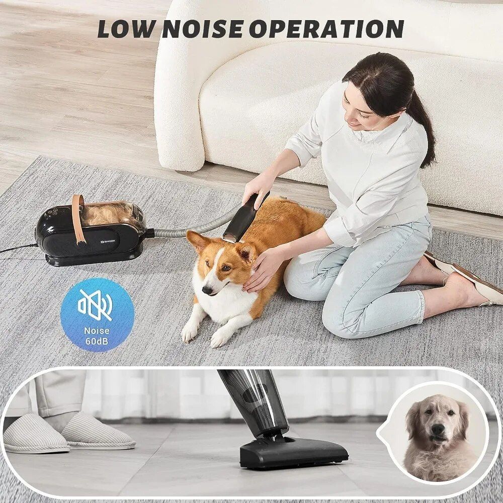 3L Dog Hair Vacuum with 7 Tools & Low Noise Design