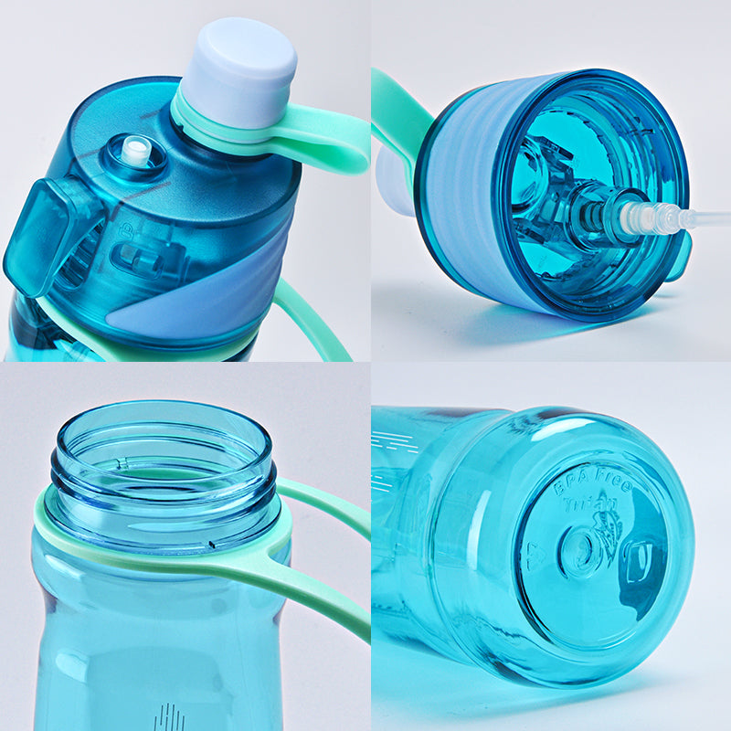 950ml Dual-Function Sports Water Bottle with Spray Feature