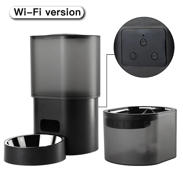 Smart WiFi Automatic Cat Feeder & Water Dispenser – Remote Control Auto Feeder for Cats & Dogs