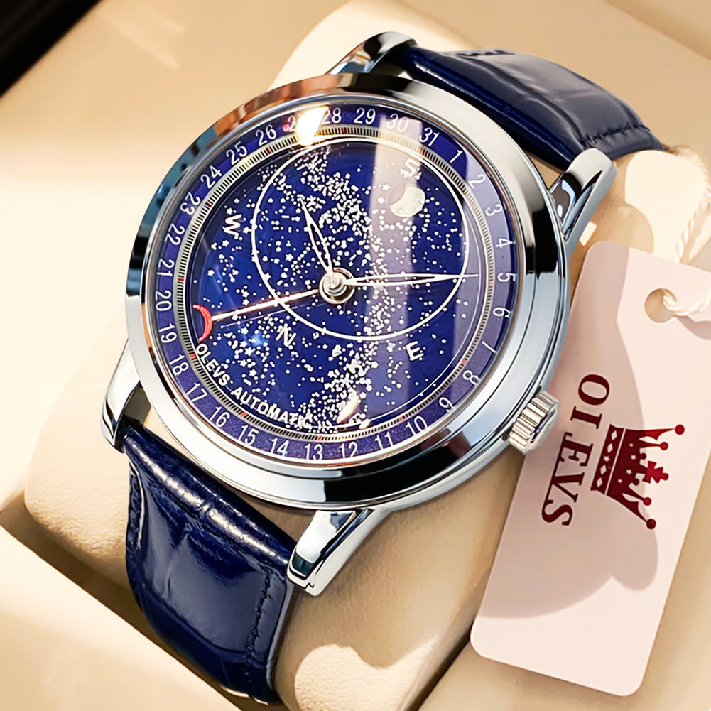 Full-automatic Machinery Of Starry Sky Luminous Men's Watch