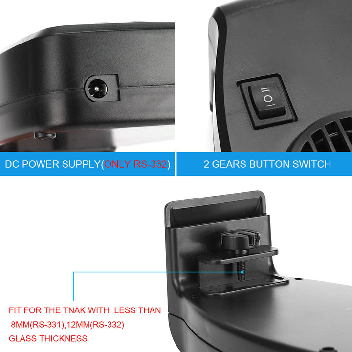 Aquarium Cooling Fan with Two-Speed Wind Control