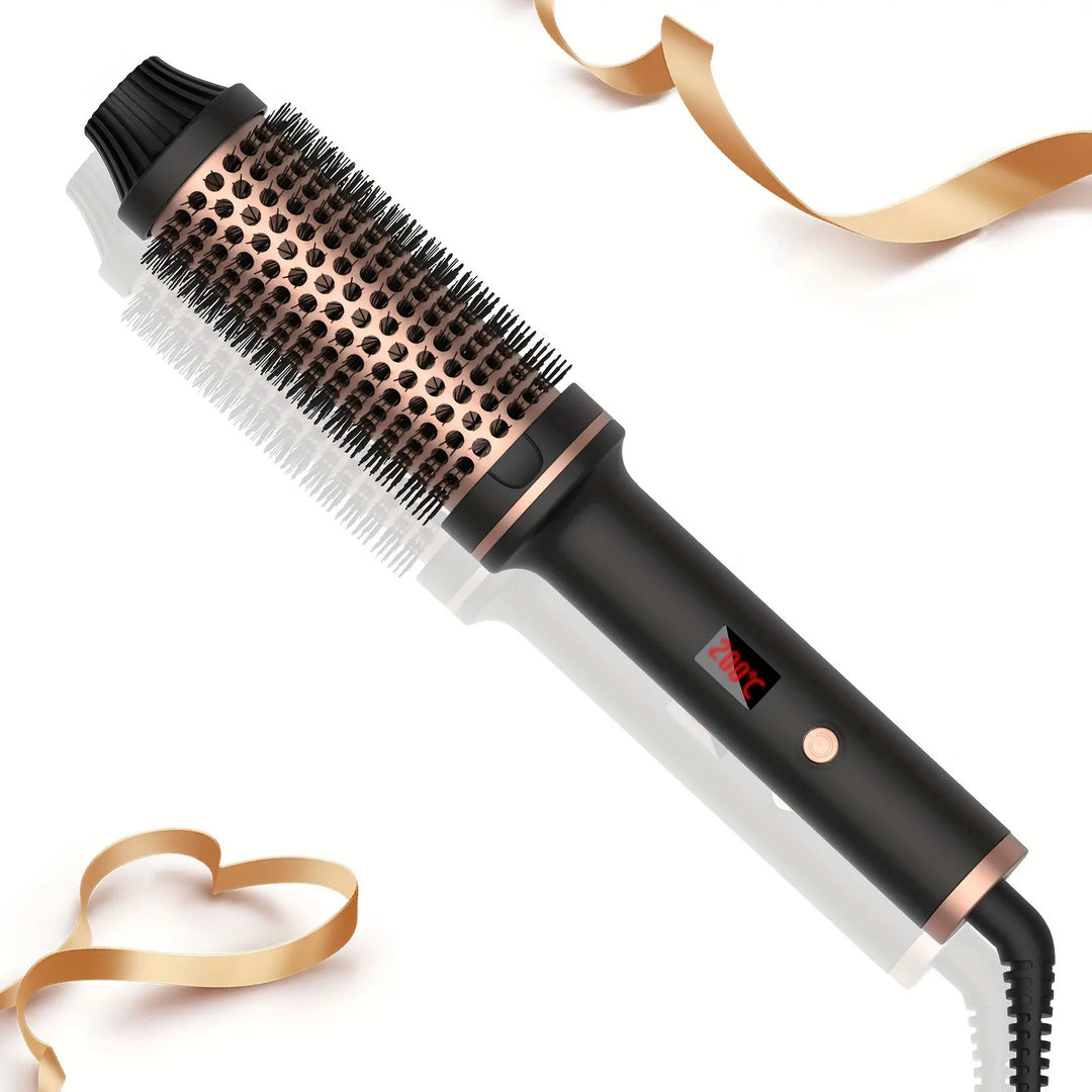 3-in-1 Ionic Hair Curler, Straightener, and Heated Styling Brush