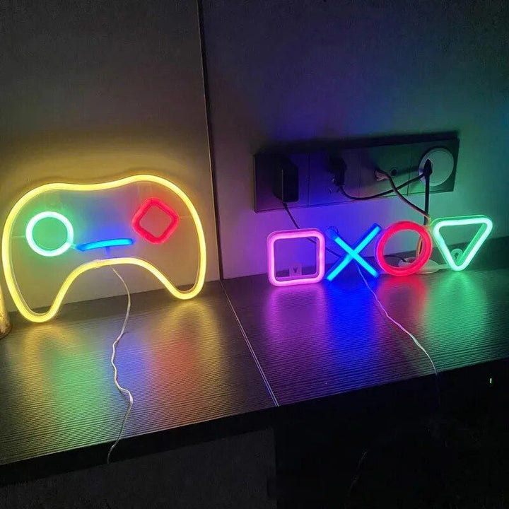 USB-Powered Neon Gaming Icon Light