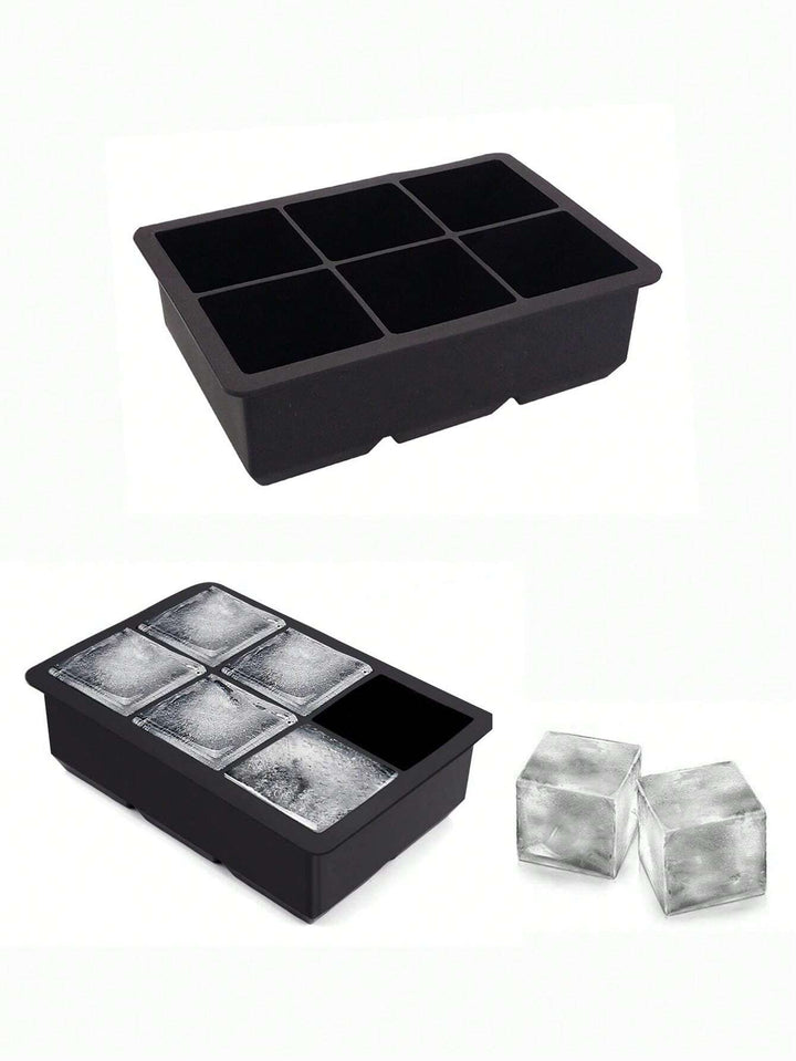 6 Grid Large Ice Cube Maker for Whiskey Cocktails and Drinks