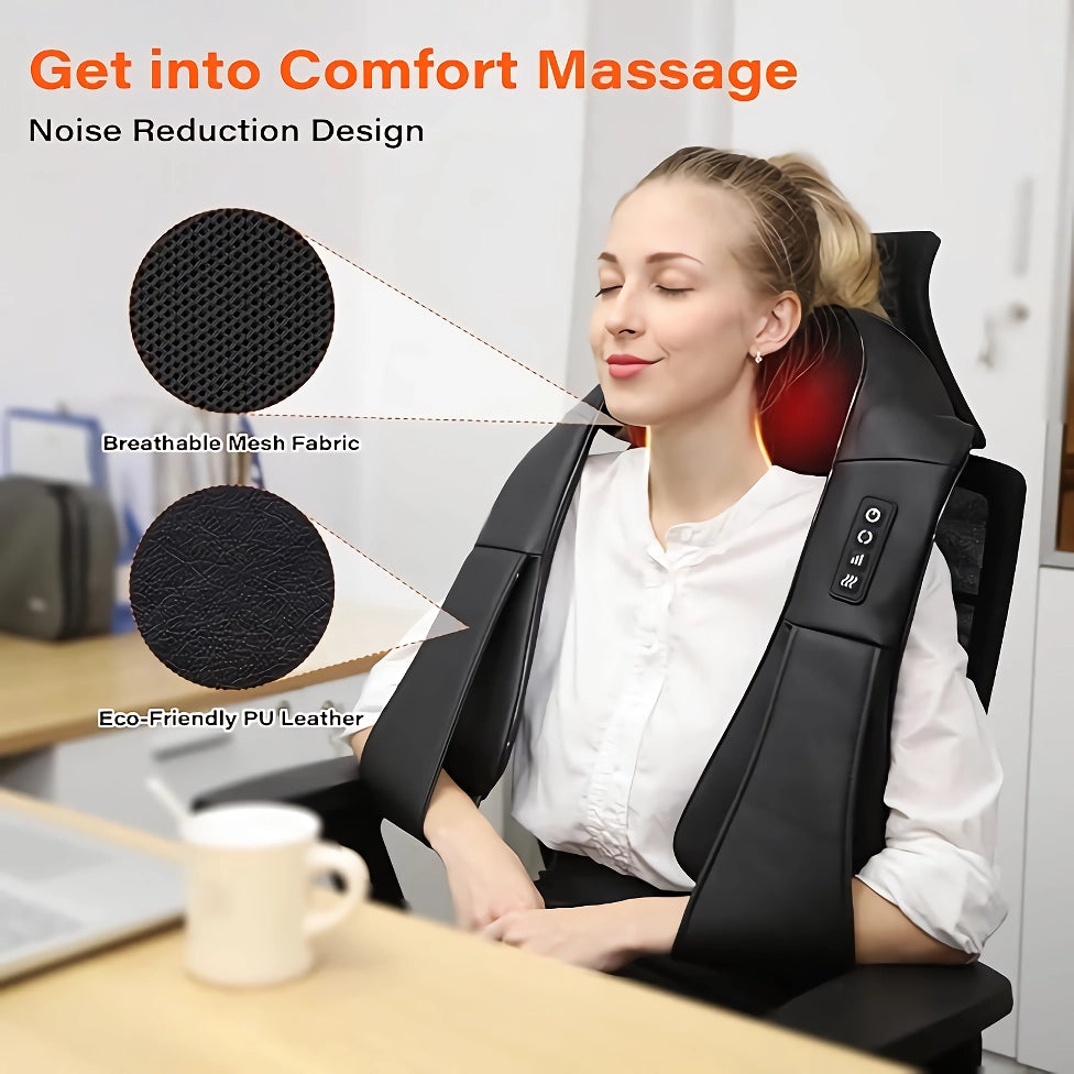 Neck and Shoulder Massager with Heat – Electric Back Massager