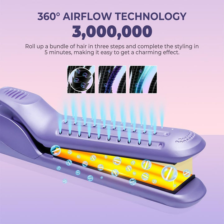 Airflow 2 in 1 Hair Straightener and Curler with Cool Air Ceramic Flat Iron