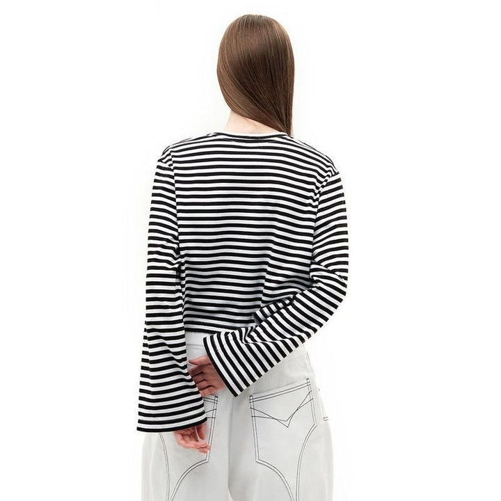 Elegant Striped Long Sleeve T-Shirt