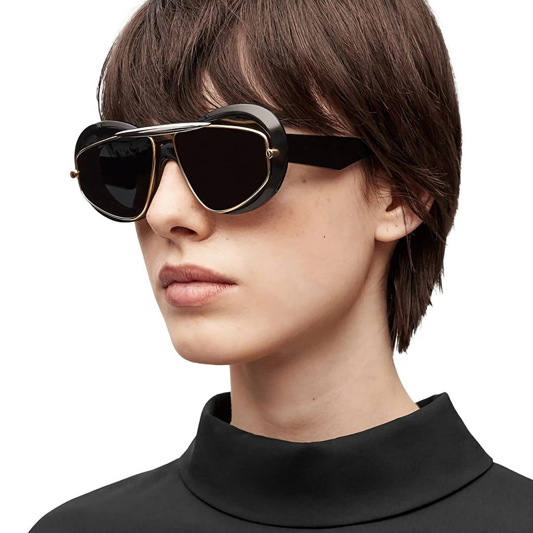 Geometric Double Frame Sunglasses