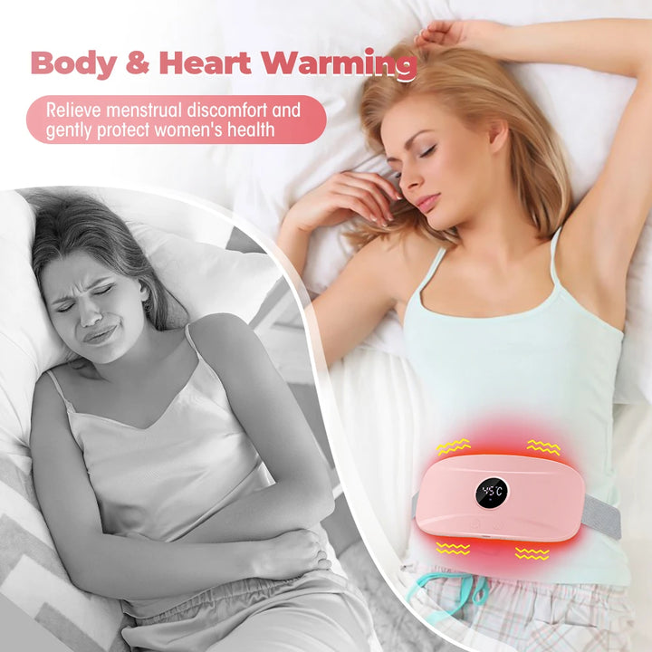 Adjustable Uterus Warming Belt with Heat and Vibration Therapy