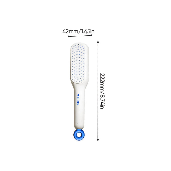 Telescopic Anti-Static Scalp Massage Comb: Self-Cleaning, for All Hair Types