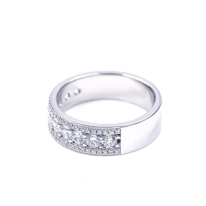 Women's Semi-circular Diamond Fashion Temperament Personality Index Finger Ring