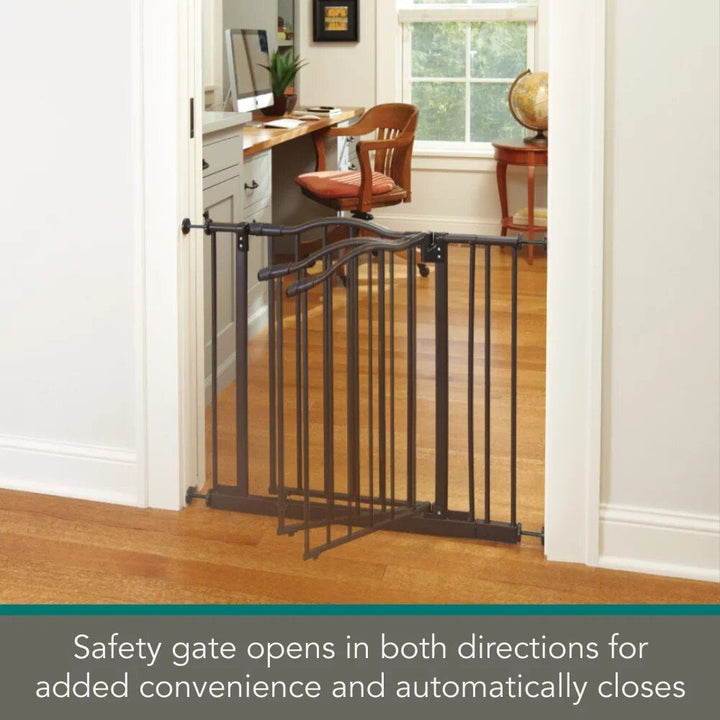 Elegant Matte Bronze Arch Pressure Mount Pet Gate