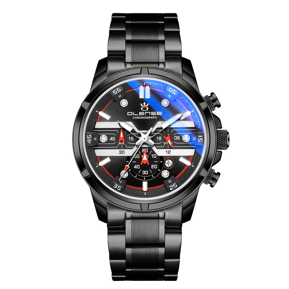 Blue Light Waterproof Watch Men's Sports Multifunction