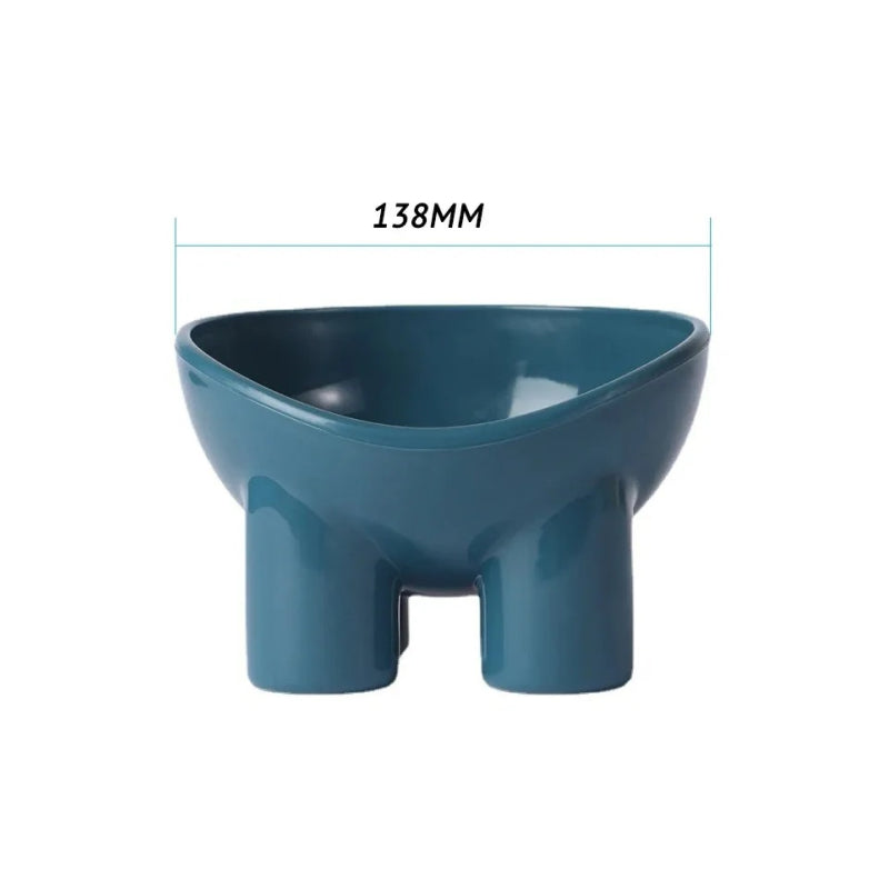 Elevated High Foot Pet Bowl with Neck Protector and Anti-Tip Design