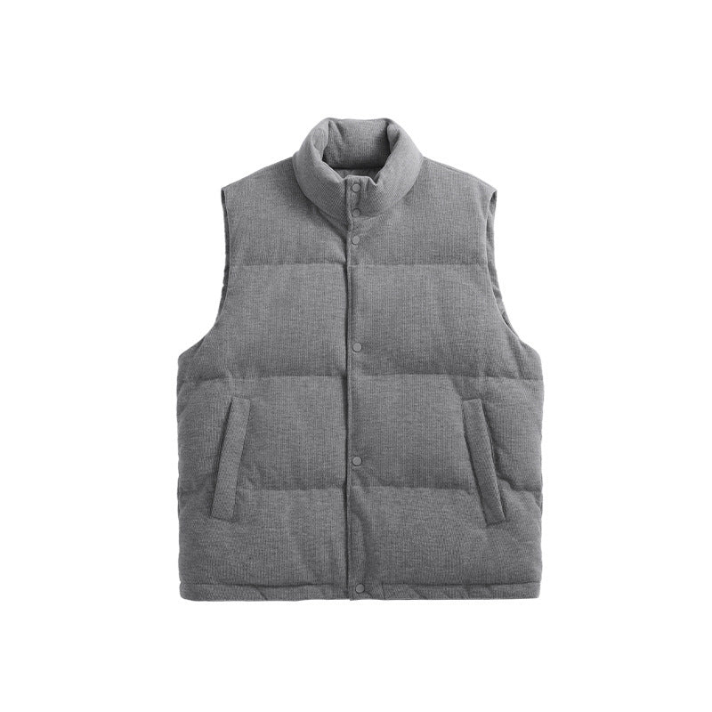 Coarse Pit Sweater Knitted Down Vest 90 White Duck Vest Coat