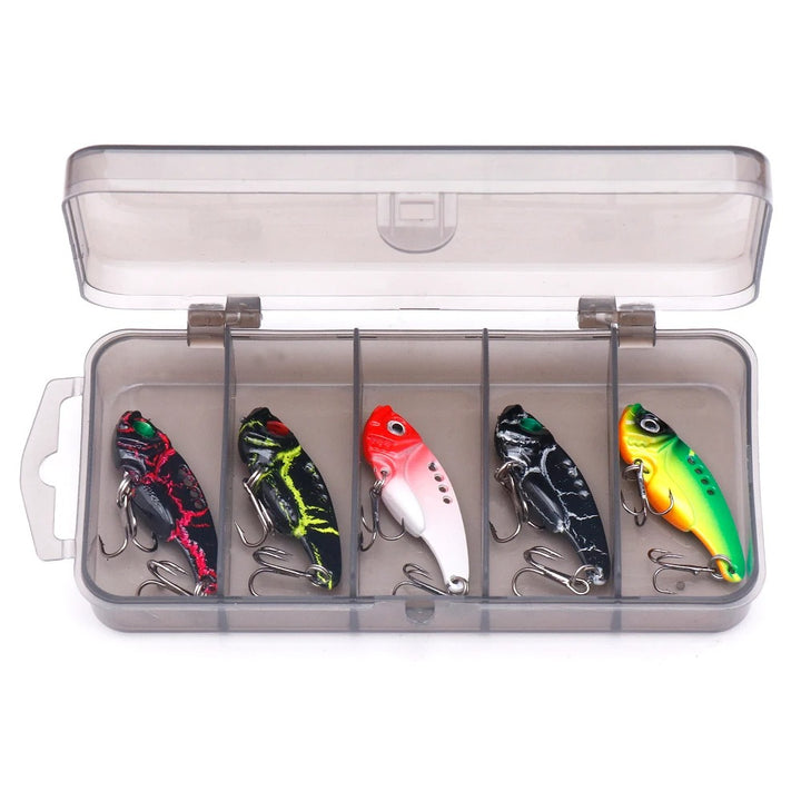 5pcs Metal VIB Blade Jig Fishing Lures – Sinking Vibration Spoon Kit