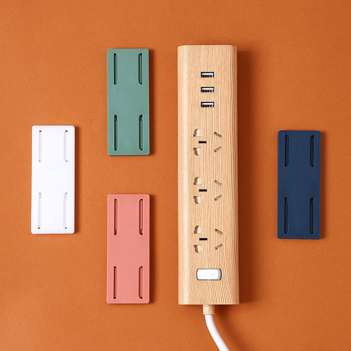 Seamless Wall-Mounted Power Strip and Cable Organizer