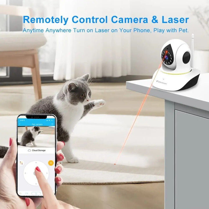 1080P Wireless Pet Camera with Interactive Laser Toy