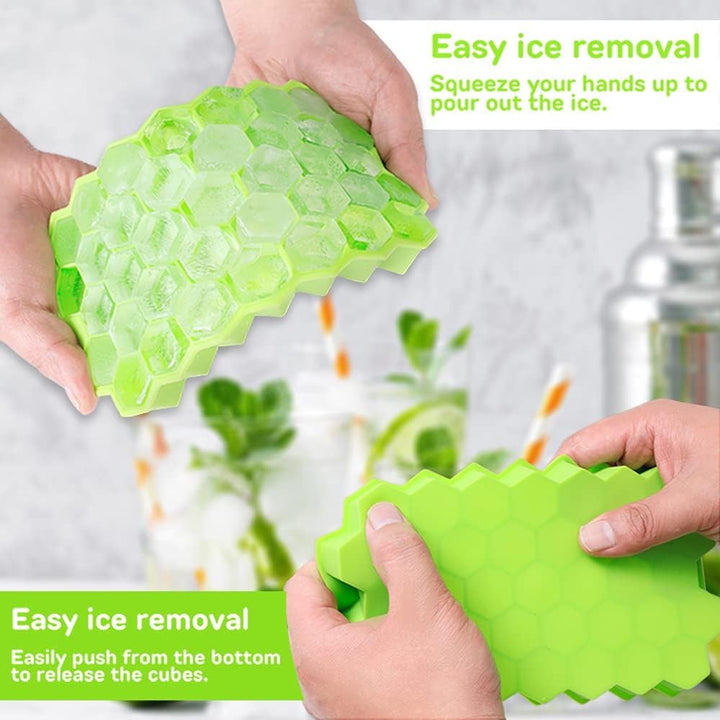 37-Cavity Honeycomb Silicone Ice Cube Tray