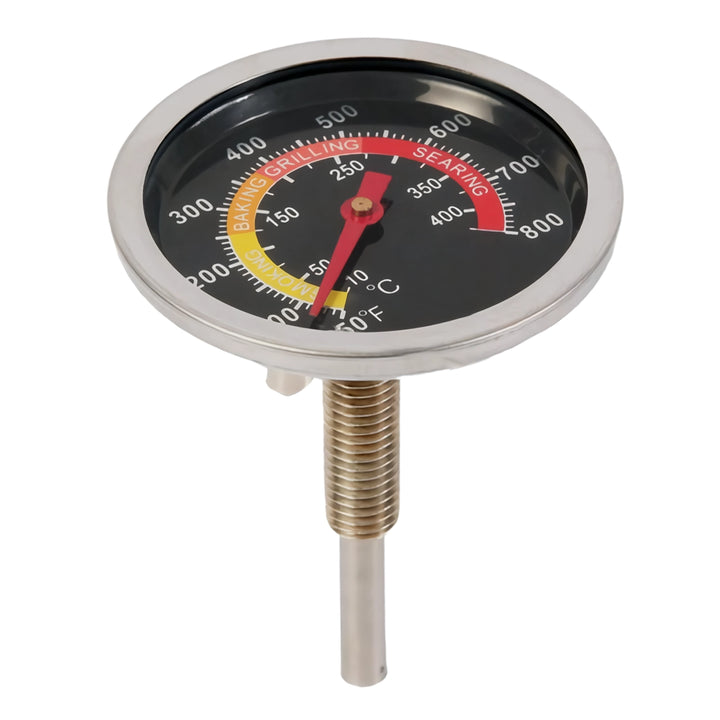 Stainless Steel BBQ Grill Thermometer Gauge - 50 to 800°F