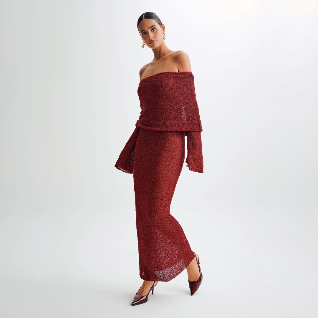 Strapless Hollow Out Sexy Maxi Dress