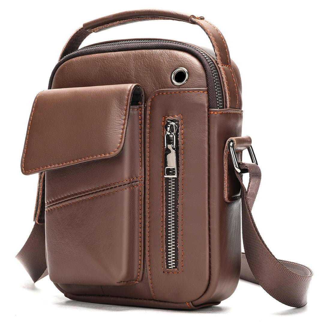 Men's Business Minimalist Leather Crossbody Bag