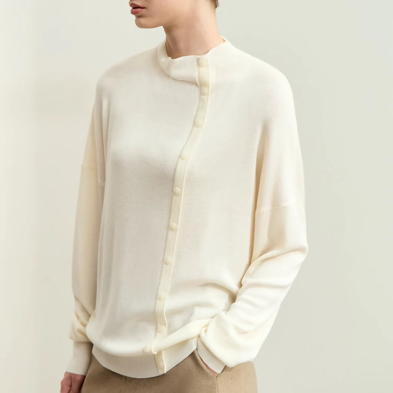 Autumn Asymmetrical Loose Drop Sleeve Sweater