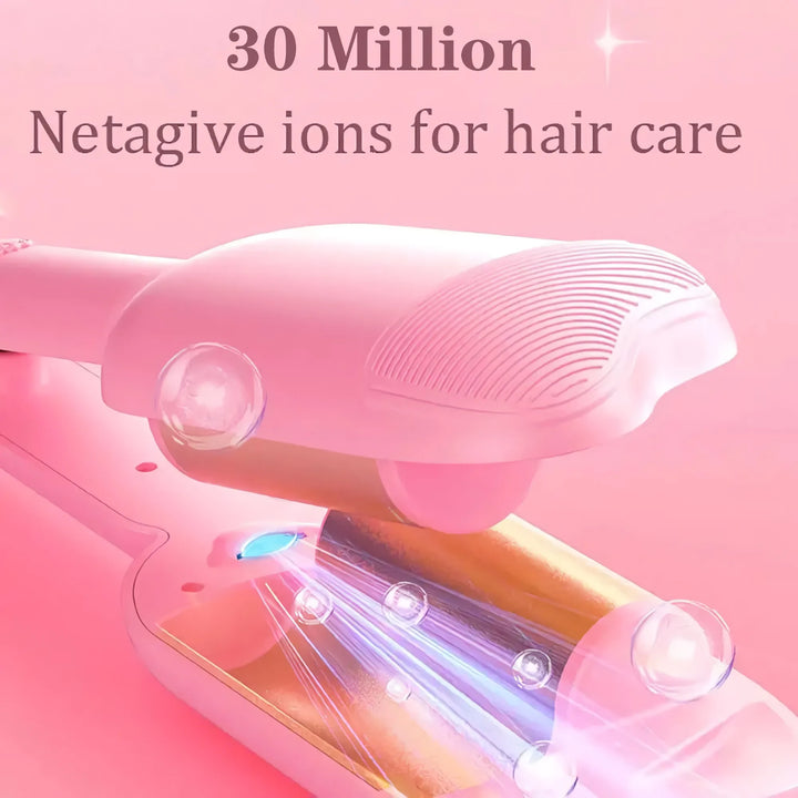 36mm Wavy Hair Curlers with 30 Million Negative Ions