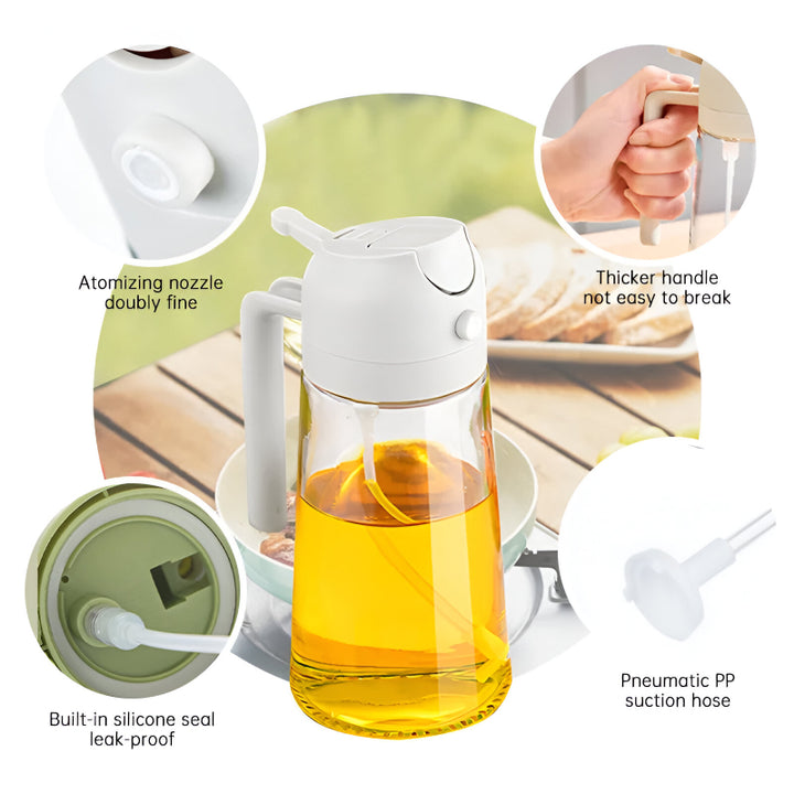 2-in-1 Glass Oil Sprayer Bottle