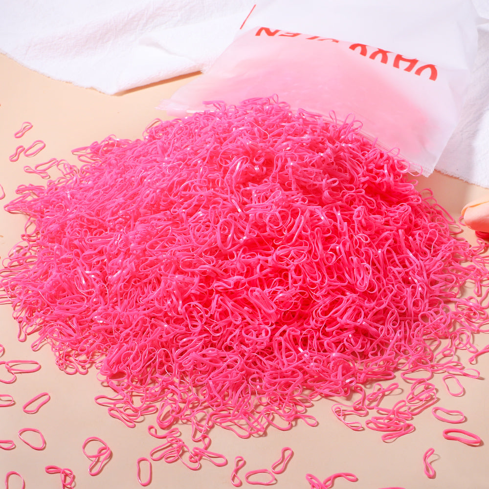 500pcs Colorful Disposable Elastic Hair Bands for Girls