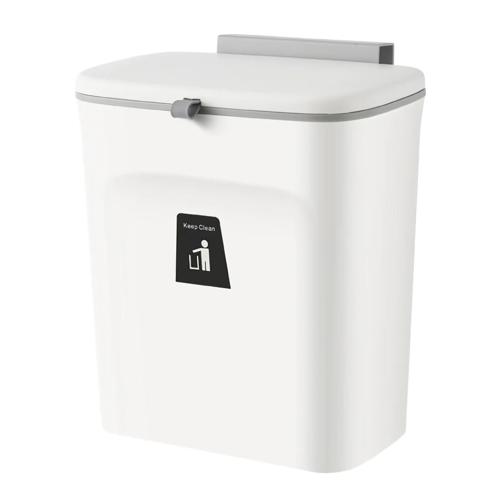 Wall Mounted Slide Cover Trash Can with Lid