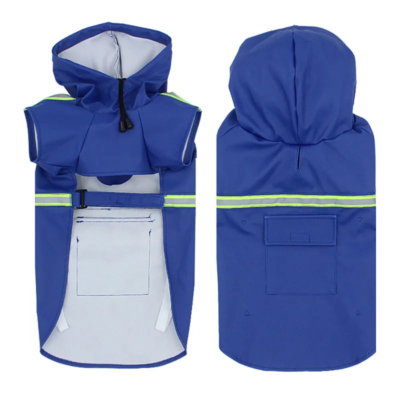 Waterproof Hooded Raincoat for Small and Large Dogs