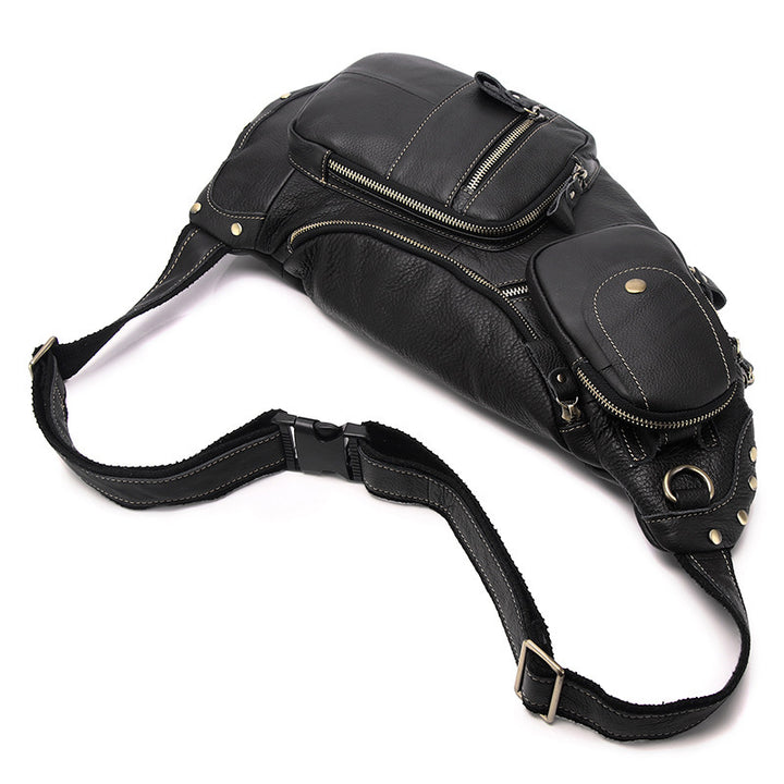 Large Capacity Retro Men's Cowhide Messenger Bag