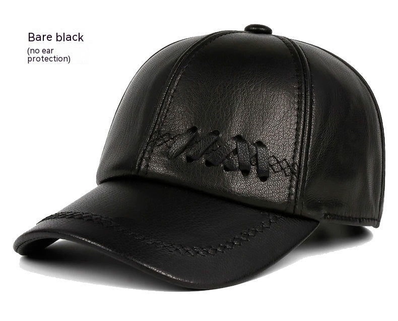 Autumn And Winter Casual Men's Leather Hat