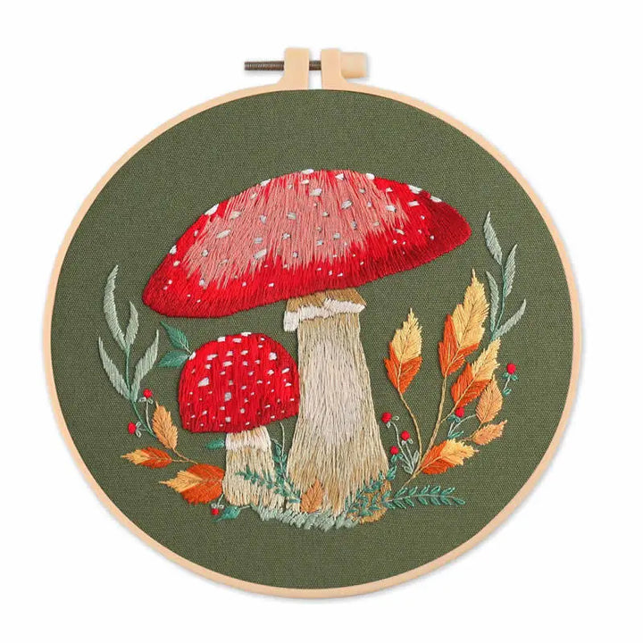 Mushroom Embroidery Kit for Beginners