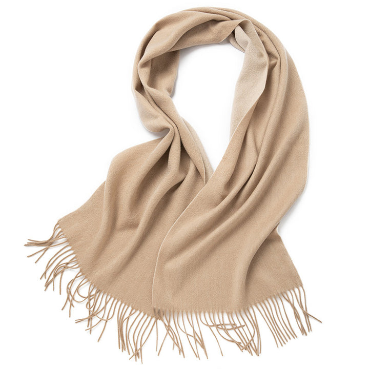 Luxurious Double-Sided Wool Scarf - Cashmere Pashmina Shawl & Wrap