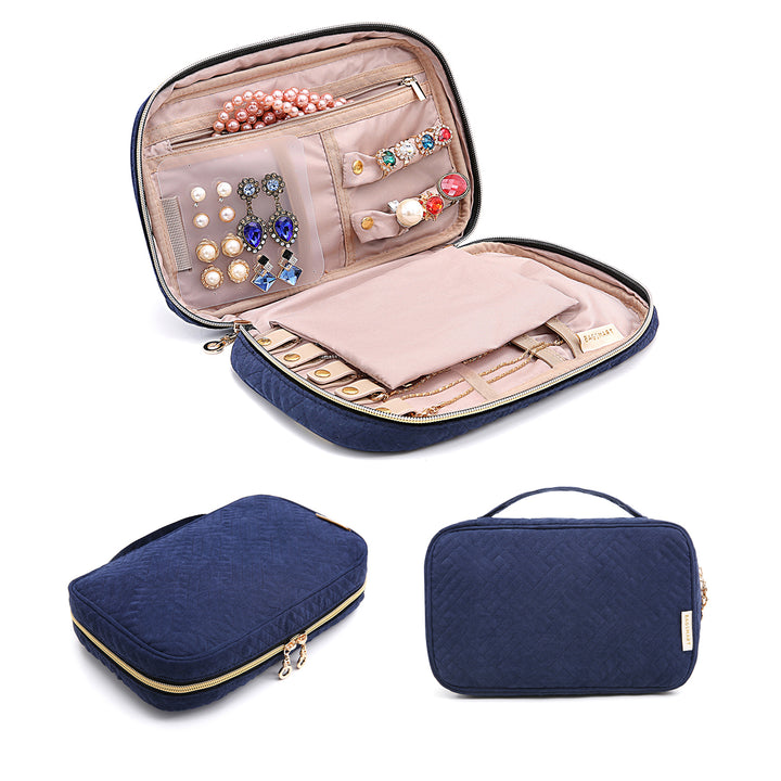 Travel Jewelry Organizer Waterproof Case for Necklaces, Earrings, Rings, Bracelets