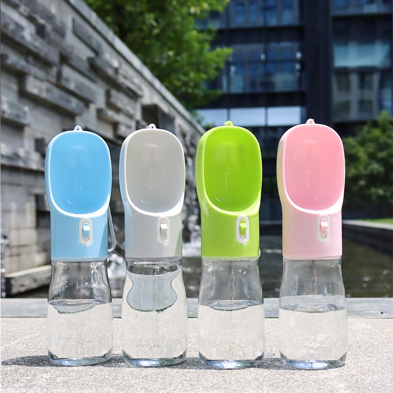 Portable Pet Water Bottle with Integrated Food Bowl