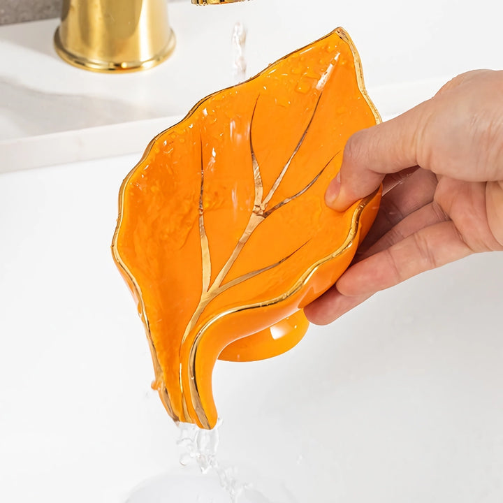 Elegant Ceramic Leaf Soap Dish