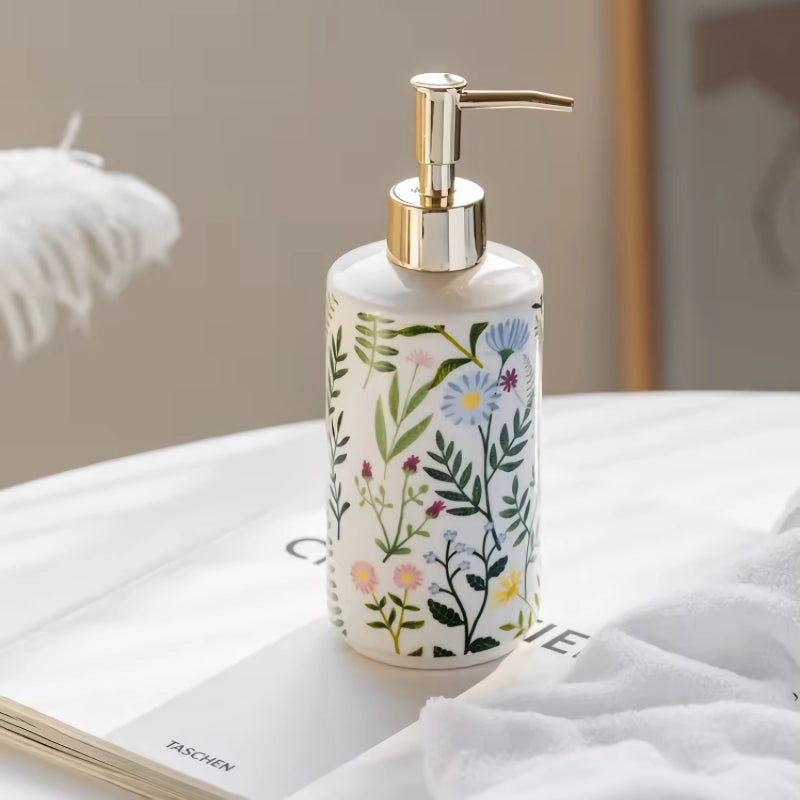 Ceramic Flower Soap Dispenser