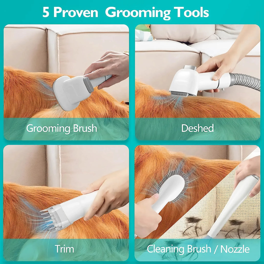 5-in-1 Pet Grooming Kit Vacuum