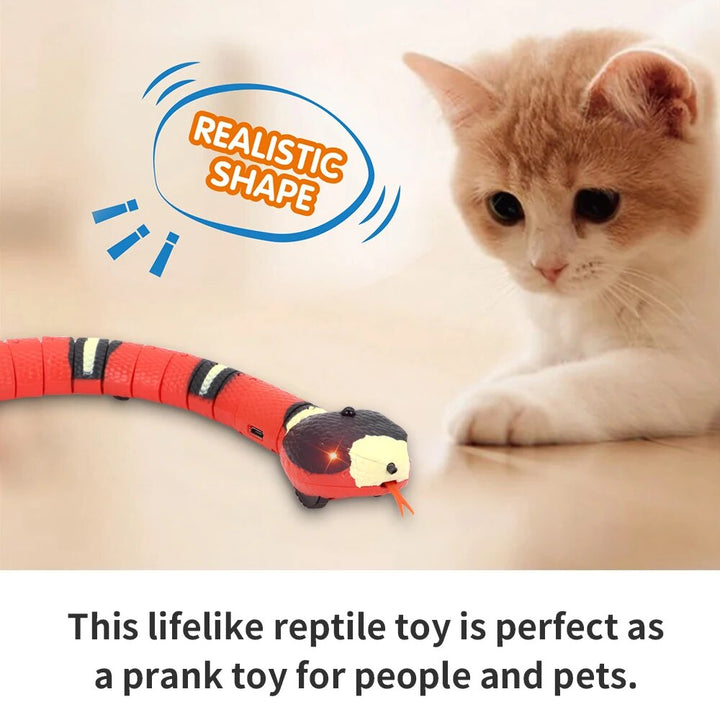 USB Rechargeable Smart Sensing Snake Toy for Cats & Dogs