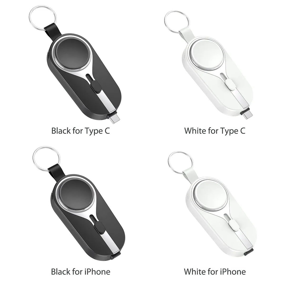 Ultra-Compact Mini Power Emergency Pod Keychain Charger