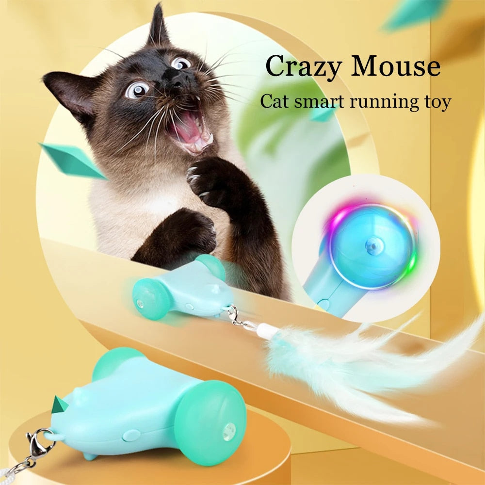 Interactive Colorful Light Cat Teaser Stick Toy