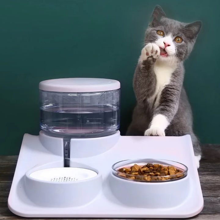 1.8L Automatic Pet Feeder and Water Dispenser Set for Cats and Dogs