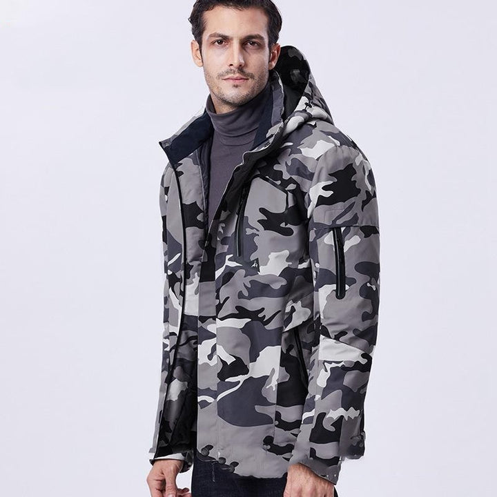 USB Charging Heating Suit Men's Ski Hoodie Jacket